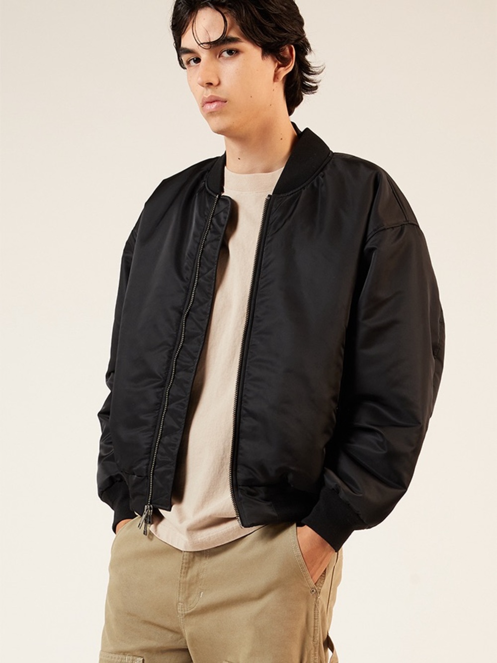 Pacsun Black Nylon Bomber Jacket Men’s Large